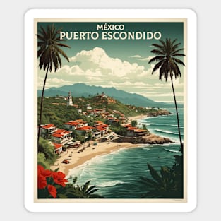 Puerto Escondido Oaxaca Mexico Vintage Tourism Travel Magnet